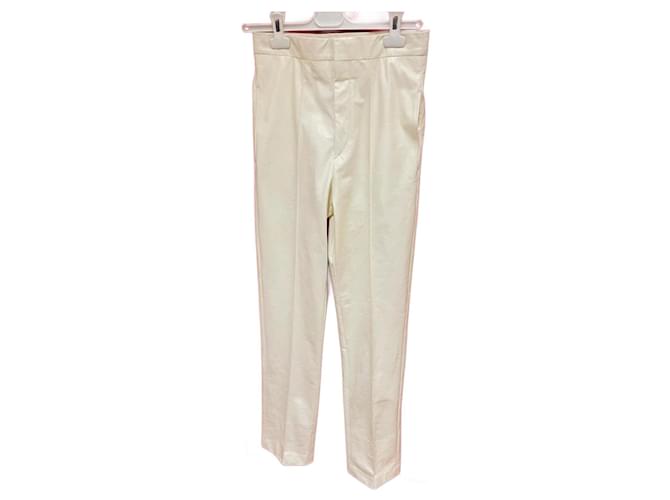 Isabel Marant Pants, leggings Cream Synthetic  ref.964693