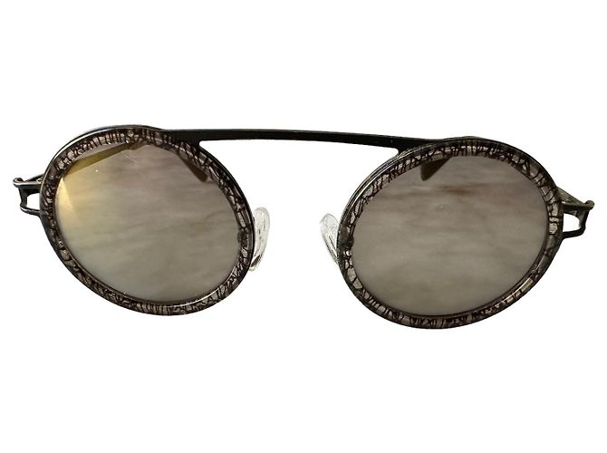Yohji Yamamoto Sparkling rounded sunglasses