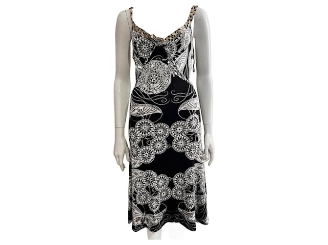 Just Cavalli Stunning Cavalli dress with rhinestone embellishment Black Multiple colors Viscose Elastane  ref.964713