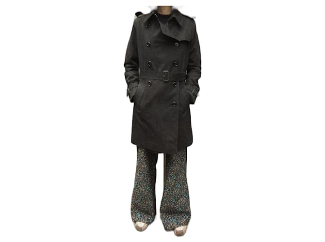 trench Burberry taille 38 Coton Noir  ref.964714