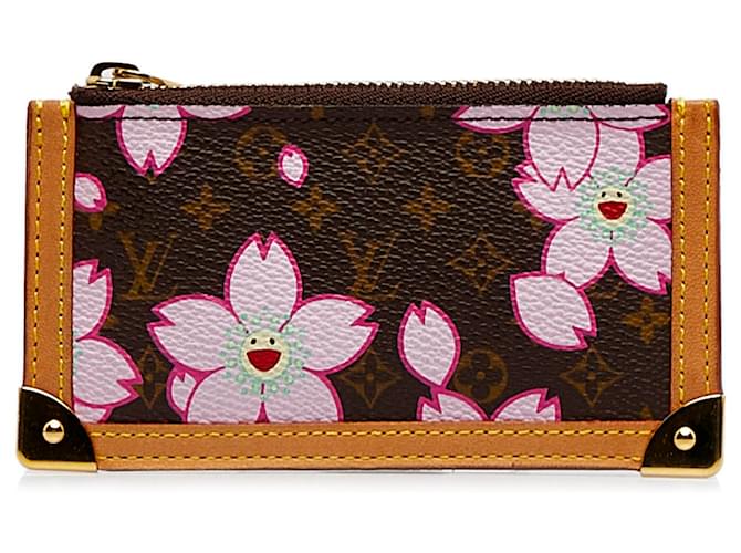 Louis Vuitton Monogram Cherry Blossom Pochette Cles Coin Purse M92015 LV hk661