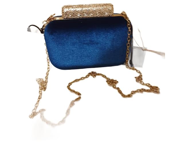 Autre Marque Sac / Pochette Berth Jordan Velours Bleu  ref.964798