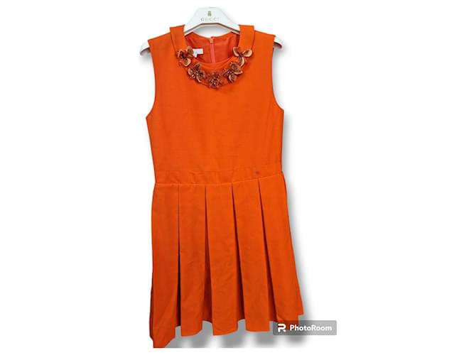 Orangefarbenes Mädchenkleid von Gucci Baumwolle  ref.964832