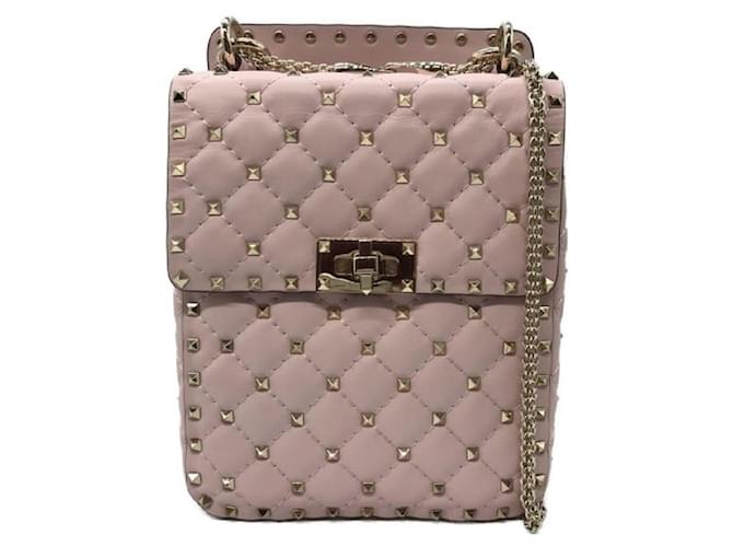 ****VALENTINO GARAVANI Pink Chain Shoulder Bag Leather  ref.964938