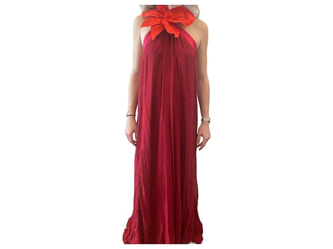 Marc Jacobs robe Red Silk  ref.964963
