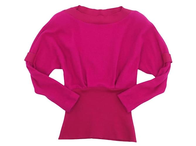 ***Miss Dior Pullover and Skirt Suit Pink Wool Nylon  ref.964971