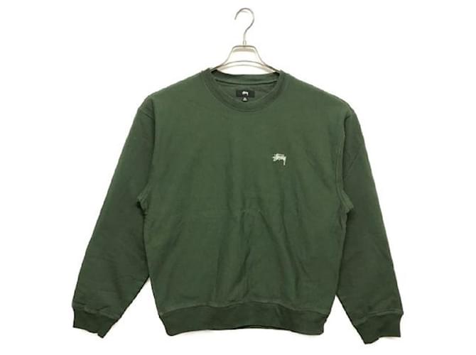 Autre Marque ****STUSSY Green Long Sleeve Sweatshirt Cotton  ref.965084