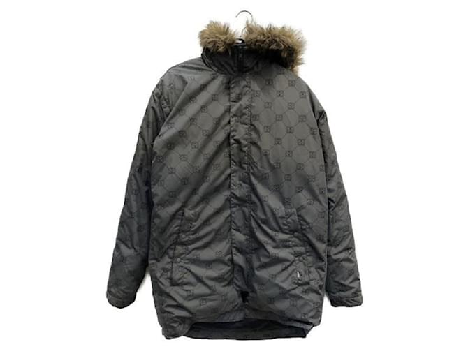 Autre Marque ****STUSSY Gray Down Jacket Grey Nylon  ref.965087