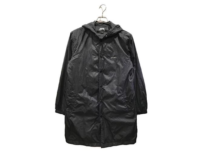 Autre Marque ****STUSSY Black Coat Polyester Nylon  ref.965088