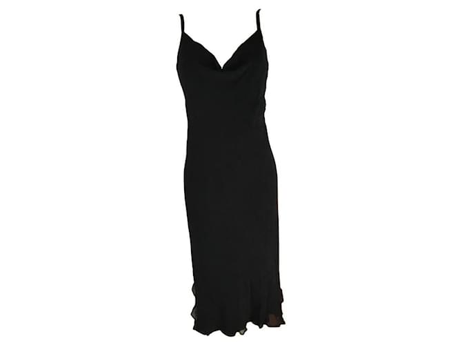 Autre Marque ***Severine Peraudin Silk Crepe Black Dress  ref.965122