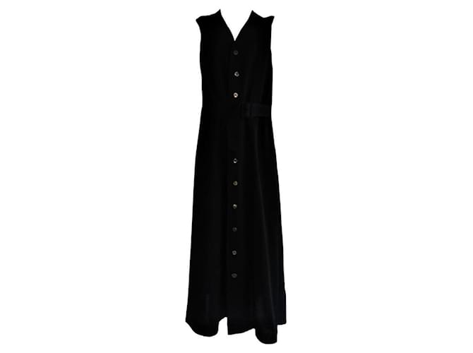 ***Comme des Garcons Maxi Dress Black Polyester Triacetate  ref.965130