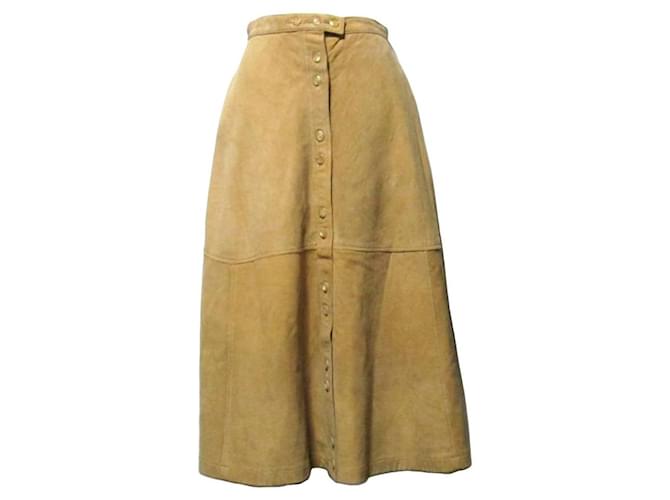 ***Y's Suede Leather Skirt Camel  ref.965145