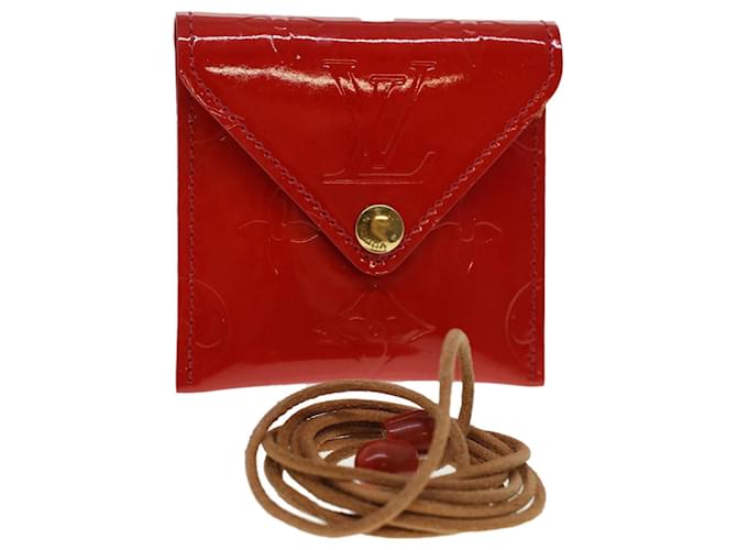 LOUIS VUITTON Vernis Korea Cube Coin Purse Rouge M04100 LV Auth 45274 Red Patent leather  ref.965163