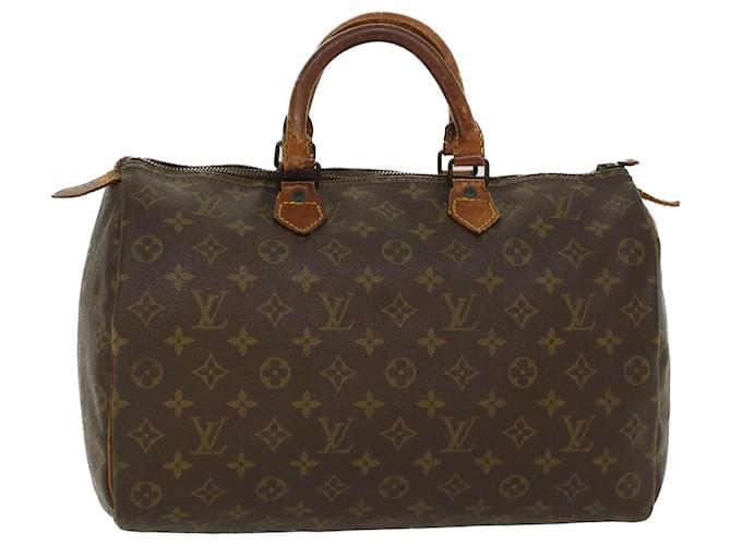Louis Vuitton Monogram Speedy 35 Hand Bag Vintage M41524 LV Auth