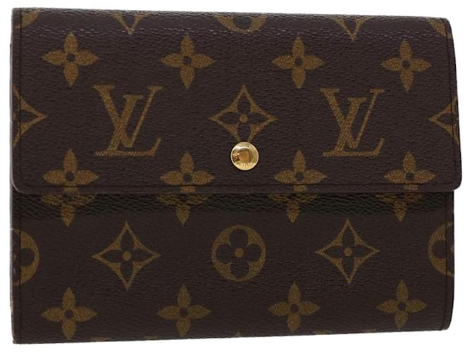 Louis Vuitton Wallet Porte Tresor Etui Papier Damier Ebene Brown