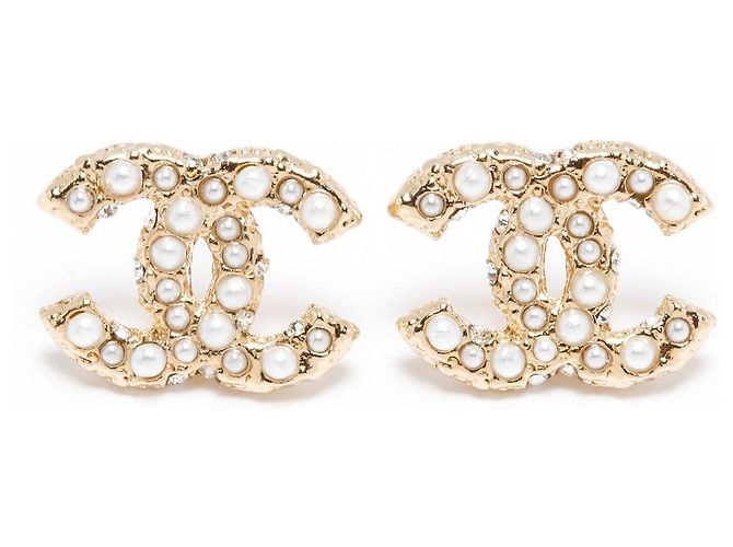 Chanel CC DIAMANTI E PERLE D'oro Metallo