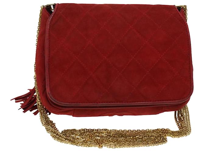Timeless Chanel Red Suede  ref.965487