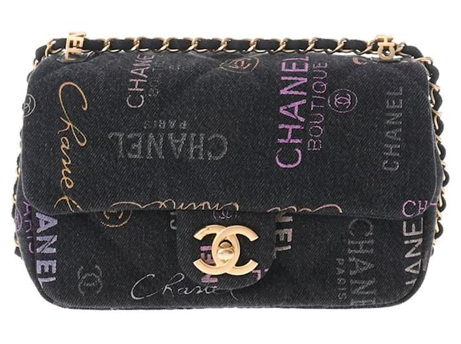 Classique Chanel Timeless Jean Noir  ref.965560