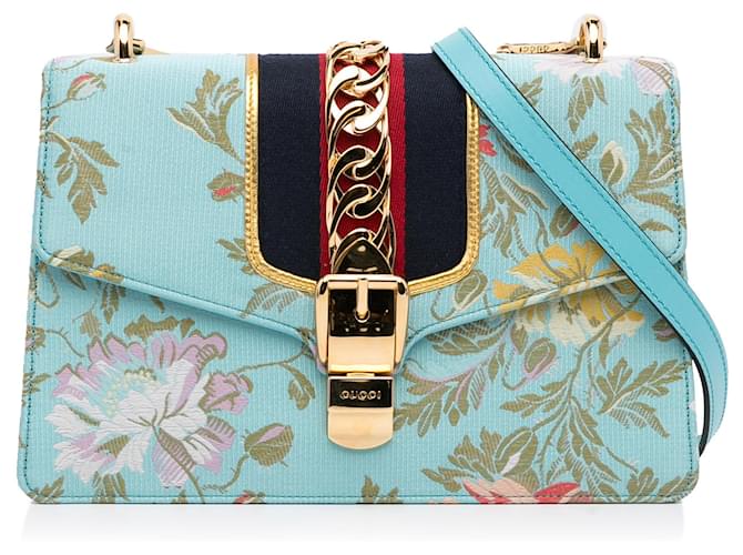 Top handle bag with padlock in leather Size Small Color Sky Blue