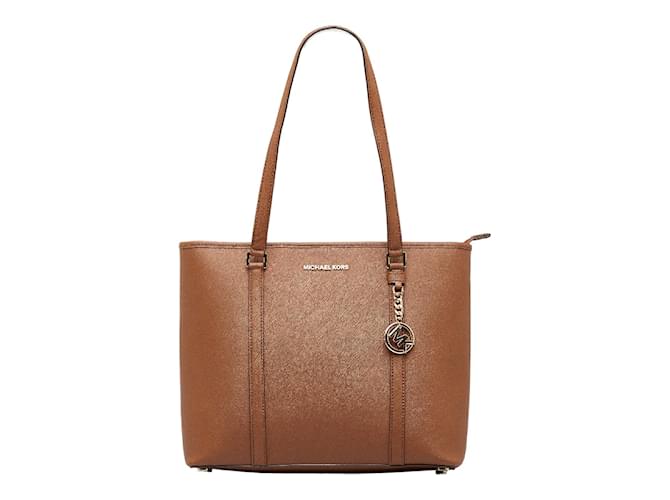 Michael Kors Leather Sady Carryall Tote Bag Leather Tote Bag in Excellent condition Brown  ref.965773