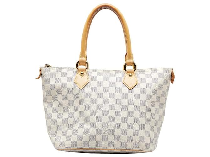 Louis Vuitton Damier Azur Saleya PM N51186 Toile Blanc  ref.965775