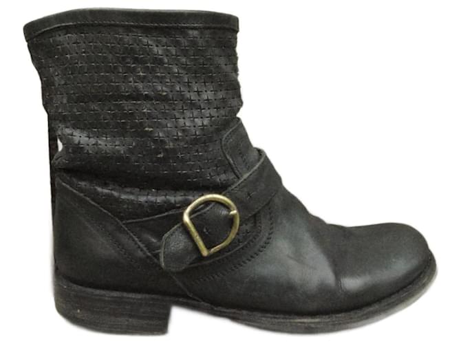 Fiorentini+Baker Fiorentini + Baker p ankle boots 38 Black Leather  ref.965824