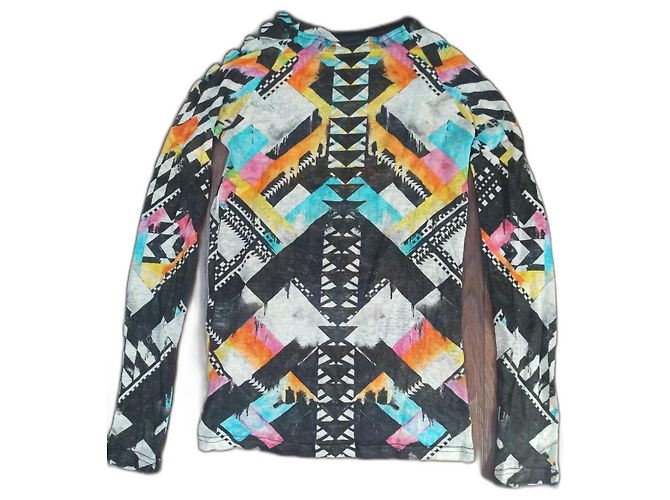 Balmain camiseta raglán de lino de manga larga Multicolor