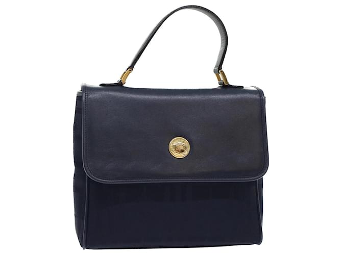 Autre Marque Burberrys Nova Check Hand Bag Nylon Leather Blue Auth yk7428  ref.965932