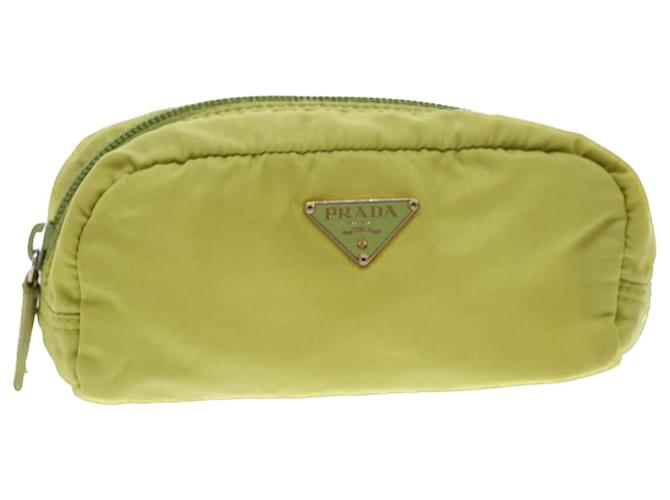 PRADA Pouch Nylon Green Auth yk7425  ref.965955