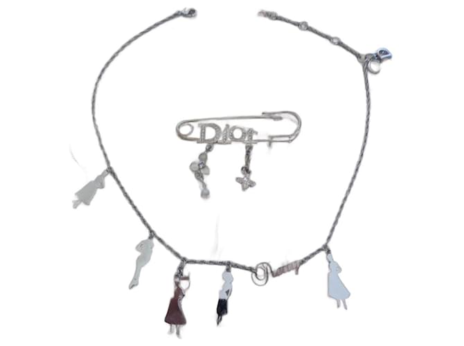 Outras joias Christian Dior DIOR:Conjunto de joias Hardware prateado Metal  ref.966013