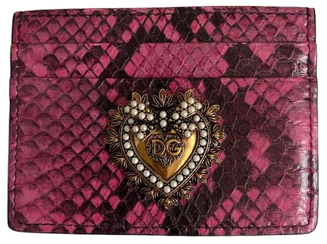 Dolce & Gabbana Geldbörsen, Geldbörsen, Fälle Pink Python  ref.966015