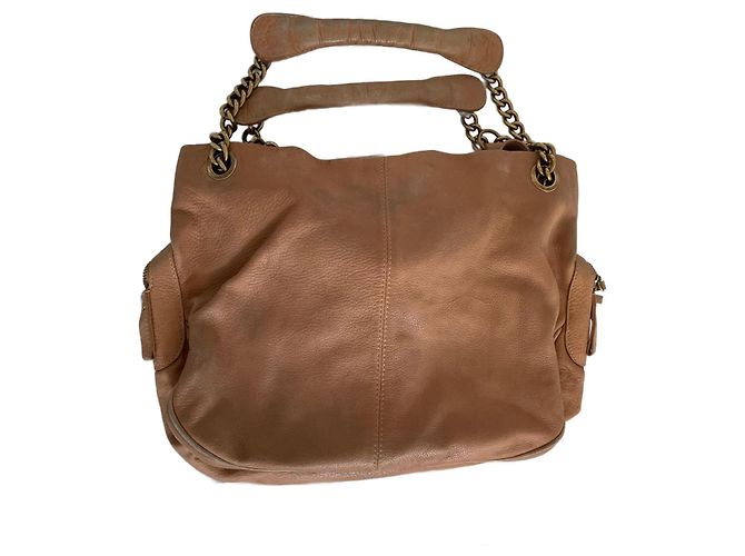 Bolso de mano Vanessa Bruno Caprice de piel beige