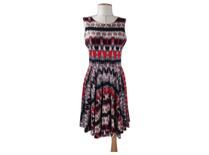 Cynthia Rowley Kleid Viscose Elastan Mehrfarbig Mehrfarben