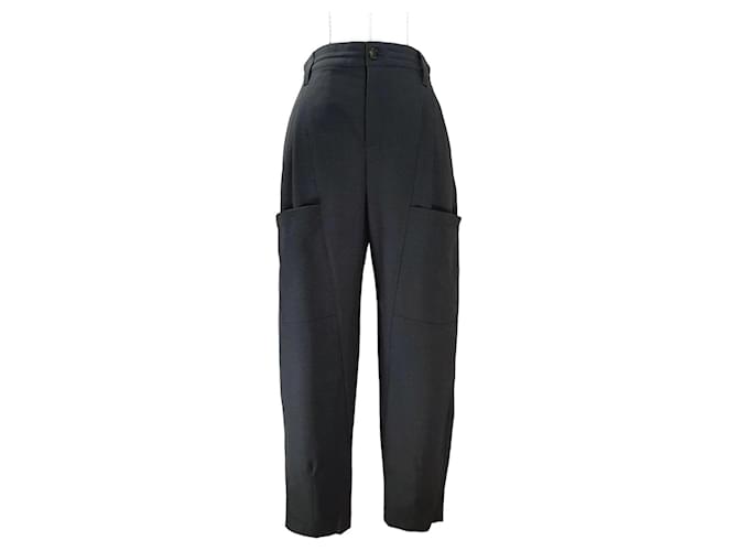 Brunello Cucinelli Pants, leggings Grey Dark grey Wool  ref.966103