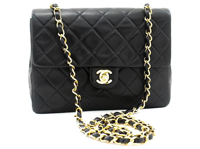 Classique Chanel Double Flap Cuir Noir  ref.966205