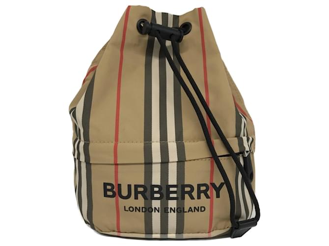 Burberry Handbags Beige Leather Nylon  ref.966260