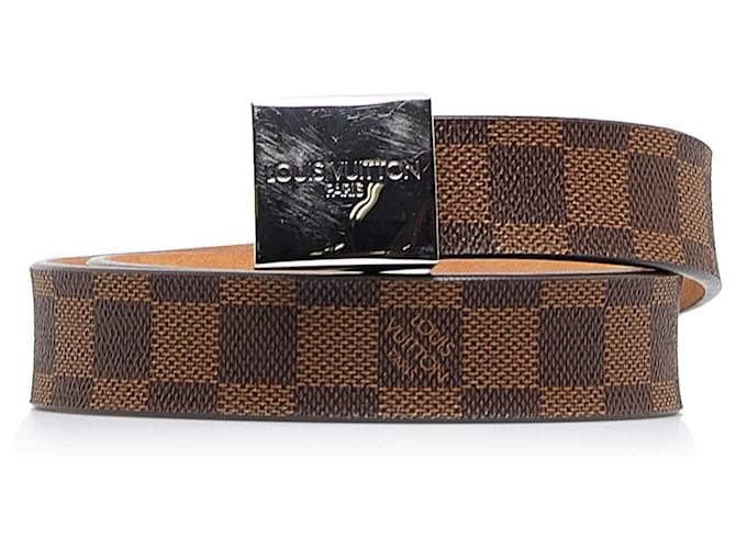 LOUIS VUITTON Damier Ebene Ceinture Carre Belt 39.4 M6802V LV Auth am3397