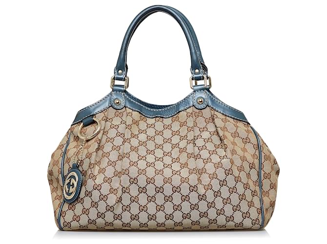 Gucci GG Canvas Medium Sukey Tote - Blue Totes, Handbags