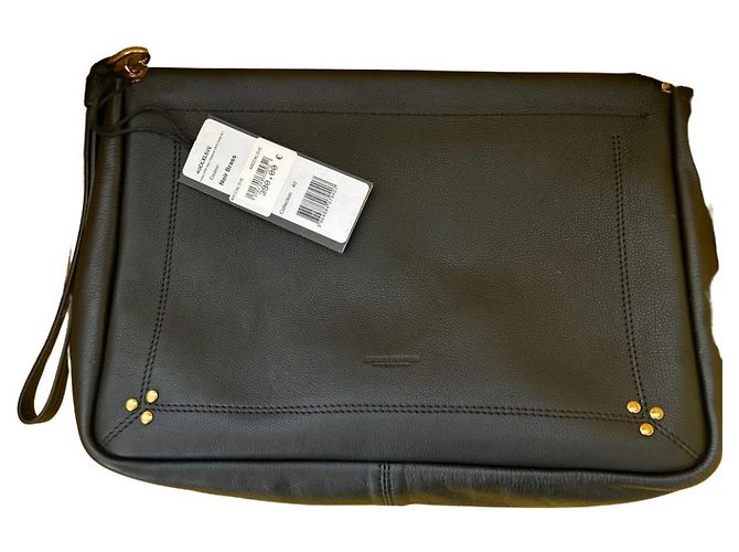 Clutch Jerome Dreyfuss in pelle nera Nero