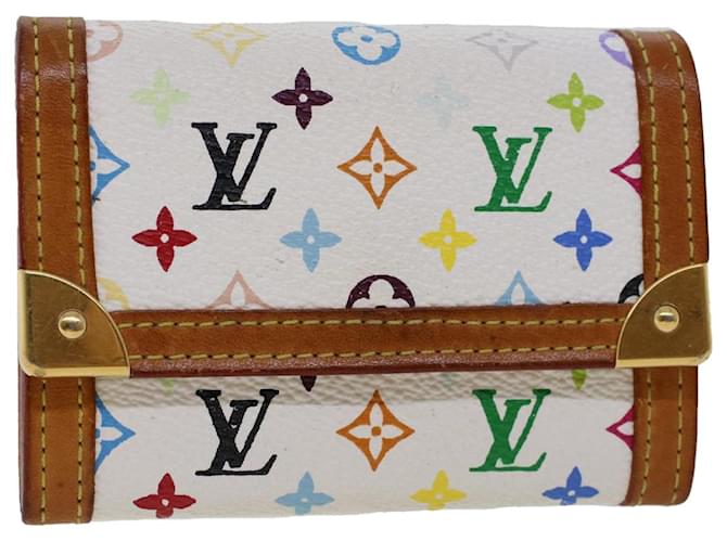 Louis Vuitton White Monogram Multicolor Pass Case Etui Compact