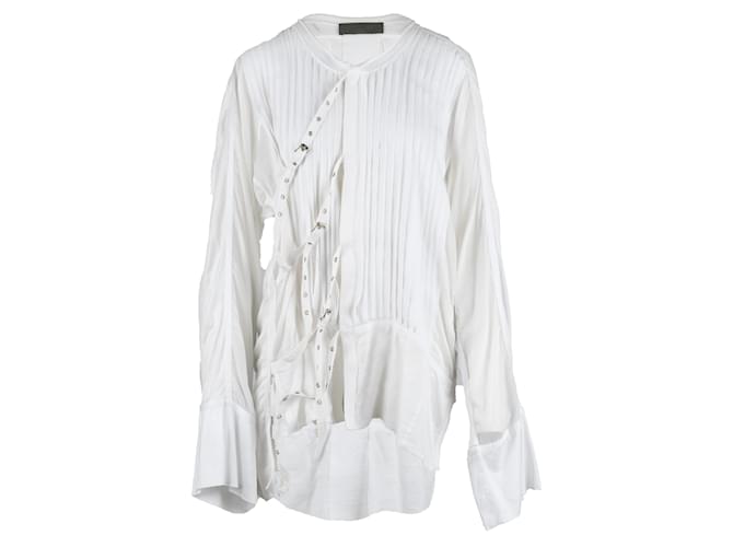 Autre Marque Camicia Diliborio con fibbie Bianco Cotone  ref.966604