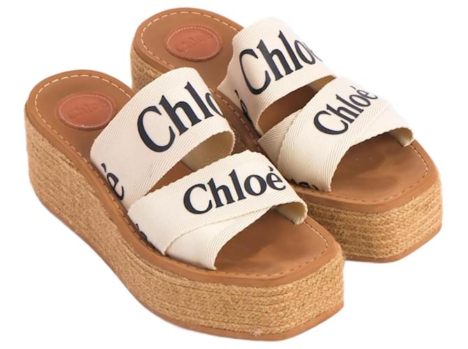 Chloé CHLOE  Sandals EU 40 cloth Beige  ref.966664
