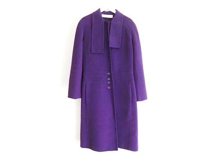 Abrigo Valentino de lana y cachemir morado Púrpura  ref.966690