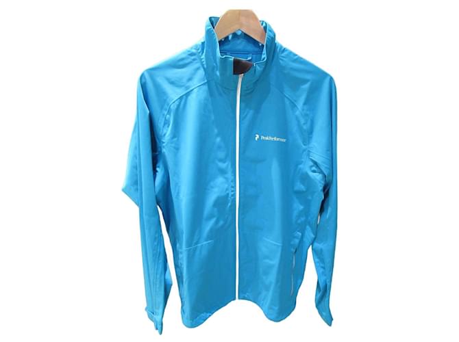 Autre Marque Peak Performance lightweight rain jacket Turquoise Polyester  ref.966701