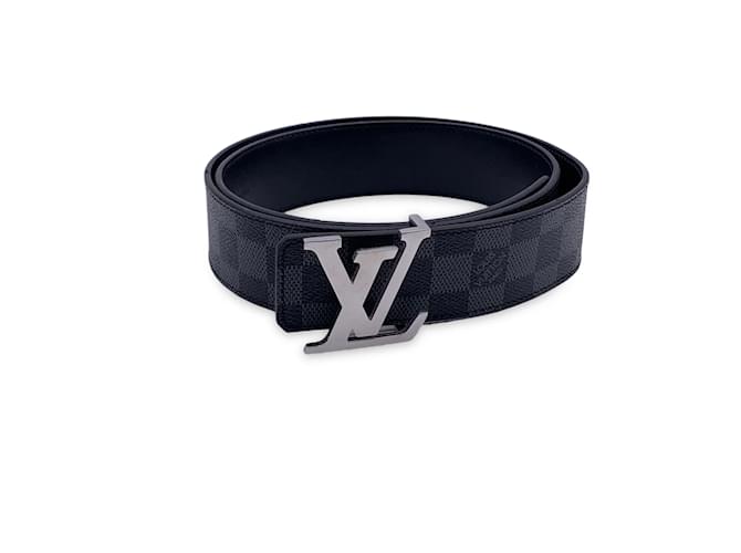 Louis Vuitton Damier Graphite Canvas Logo Buckle Belt Size 95/38 Black  Cloth ref.966720 - Joli Closet