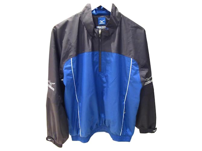 Autre Marque Mizuno lightweight rain jacket Blue Polyester  ref.966723