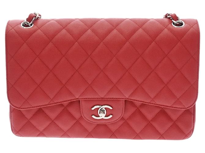 Chanel Timeless Red Leather  ref.966750