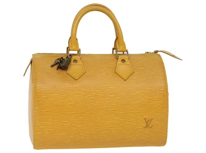 Louis Vuitton Speedy 25 Cuir Jaune  ref.966865