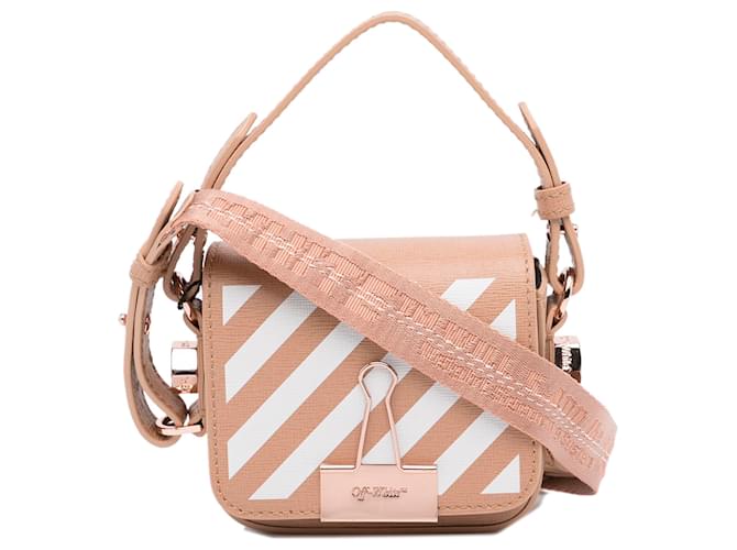 Off-White Women's Small Binder Clip Leather Top Handle Bag