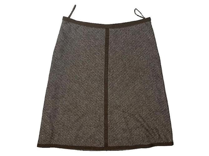 Loro Piana Skirts Brown Silk Cashmere Wool  ref.967019